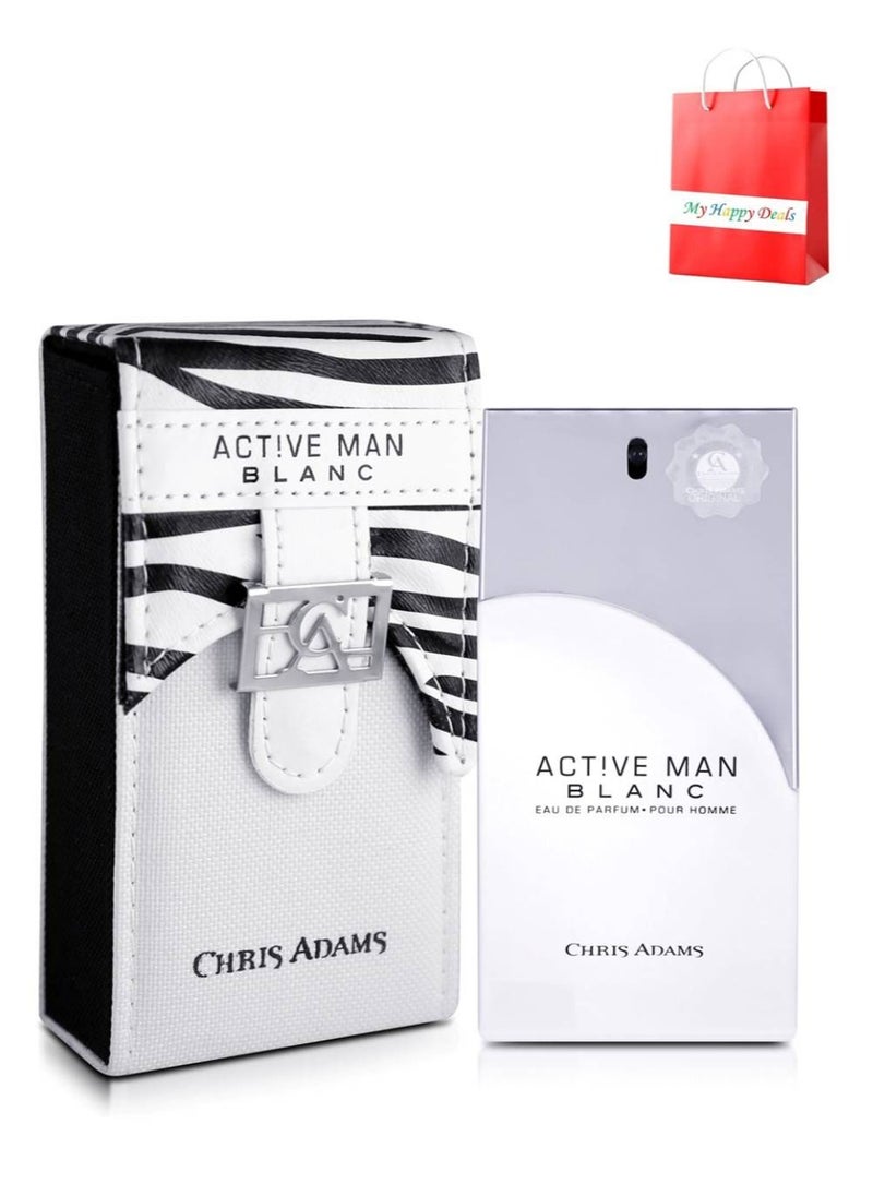 Chris Adams Active Man Blanc Eau De Parfum Pour Homme 100 ML  - Image 1