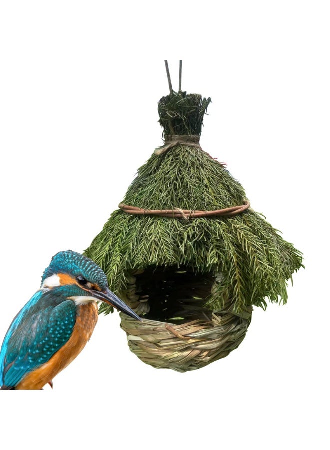 Handcrafted Woven Grass Bird Nest Garden Decoration, Natural Grass Bird Nest - Image 3