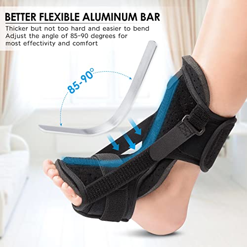 Runkelai Plantar Fasciitis Brace Night Splint with Soft Memory Foam Pad: 2 Packs Upgraded For Achilles Tendonitis Relief Foot Drop Heel Arch Ankle Pain Support for Women Men - Image 5