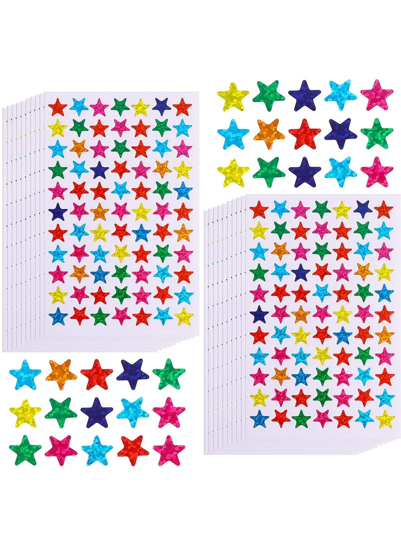 CMGTYYD 1920 Colorful Star Stickers, 20 Sheets Colorful Stickers, Kids Awards Teacher Kids Stickers for Award Marking Scrapbooking - Image 1