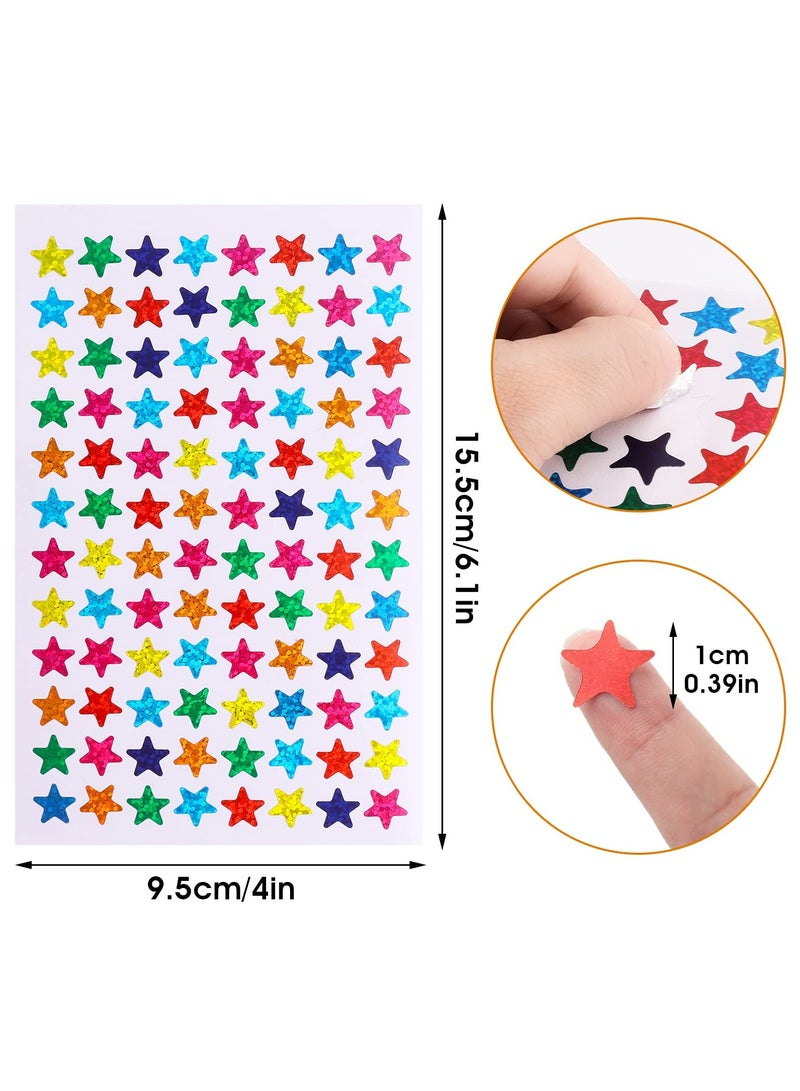 CMGTYYD 1920 Colorful Star Stickers, 20 Sheets Colorful Stickers, Kids Awards Teacher Kids Stickers for Award Marking Scrapbooking - Image 2