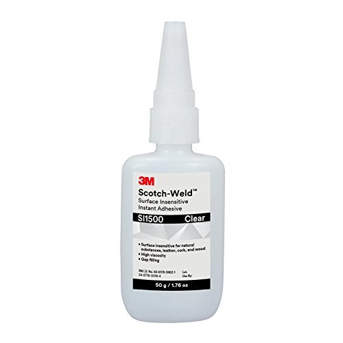 3M Scotch-Weld Surface Insensitive Instant Adhesive SI1500, Clear, 50 Gram Bottle (1.76 Ounce), 1 Bottle - Image 1