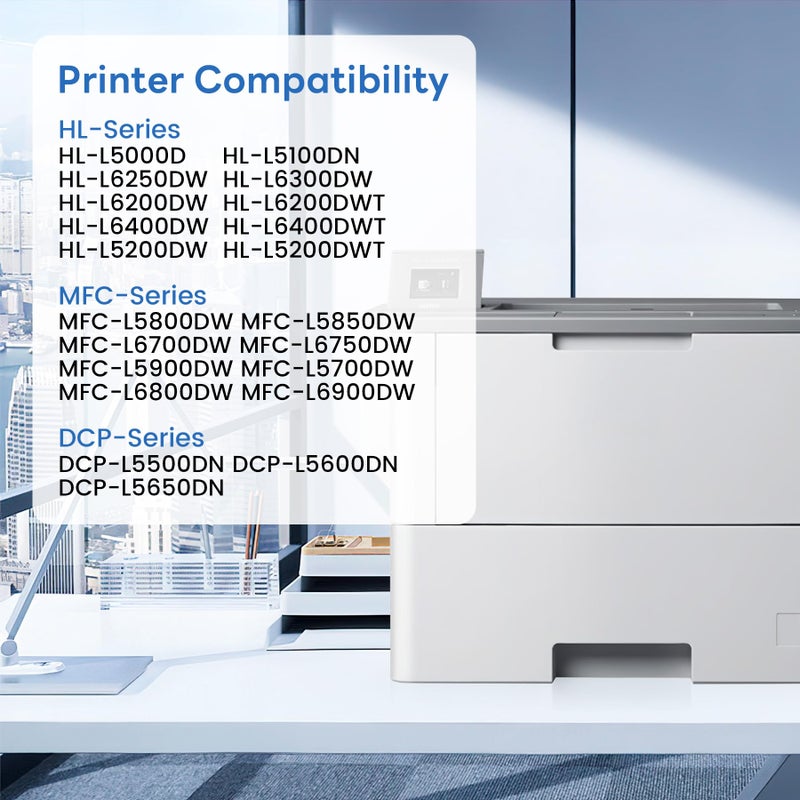 SNOWFLAKE TN-850 TN850 Toner 2 Pack Compatible TN850 High Yield Black Toner Cartridge Replacement for Brother TN-850 MFC-L5850DW MFC-L5700DW MFC-L5900DW MFC-L6900DW MFC-L6800DW Toner. - Image 2