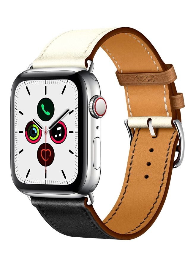 Perfii Replacement Band For Apple Watch Series 5/4/3/2/1 40/38mm Black/White - Image 1