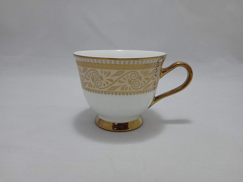 SkyKey Tea Cups Set of 12 Bone China, Multicolour - Image 3