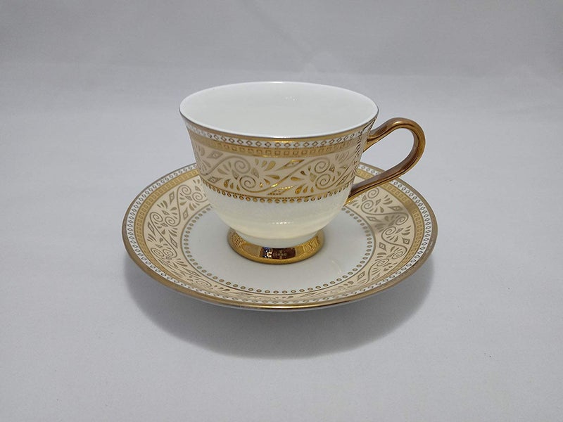 SkyKey Tea Cups Set of 12 Bone China, Multicolour - Image 5