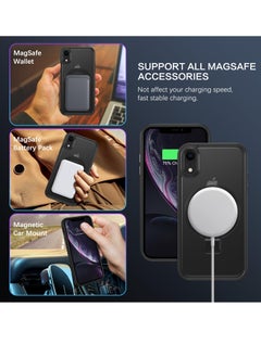 Eligo حافظة مغناطيسية لهاتف iPhone XR مع حامل غير مرئي، متوافقة مع غطاء حماية مقاوم للصدمات MagSafe، حافظة هاتف نحيفة شفافة غير لامعة مع مغناطيس لهاتف Apple XR (2018) (أسود)  - Image 2