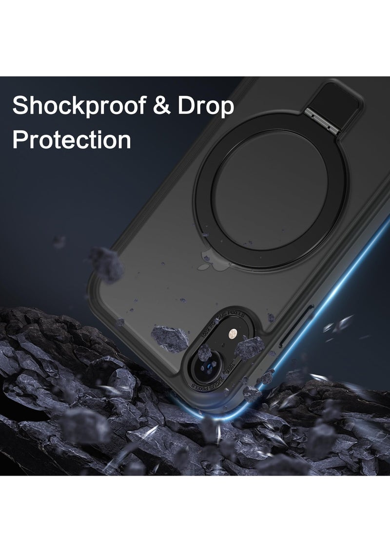 Eligo iPhone XR MagSafe Case with Magnetic Invisible Stand,【Full Shockproof Protection】Matte Back Phone Cover with Magnet Kickstand for Apple XR (2018)(Black)  - Image 3