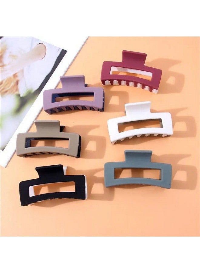 Radhya Accessories ملحقات راديا مشابك شعر ذات لونين بتشطيب غير لامع للنساء مشابك شعر للبنات مشابك شعر أكريليك للبنات والنساء (عبوة من 2) (شكل مستطيل) - Image 1