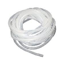 Litost Litost PVC Spiral Wrapping Band for Cable Wire Wrap Manager Size 12 MM Dia 12 INCHWhite Zip OrganizerApproximately Length 25 Meter  - Image 1