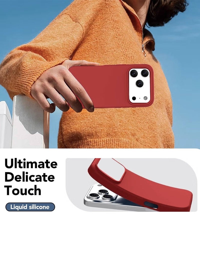 دبليو تيك غطاء سلكوني ناعم لآيفون 17 برو ماكس 5G 2025 (MCRPSN) - أحمر - Image 5