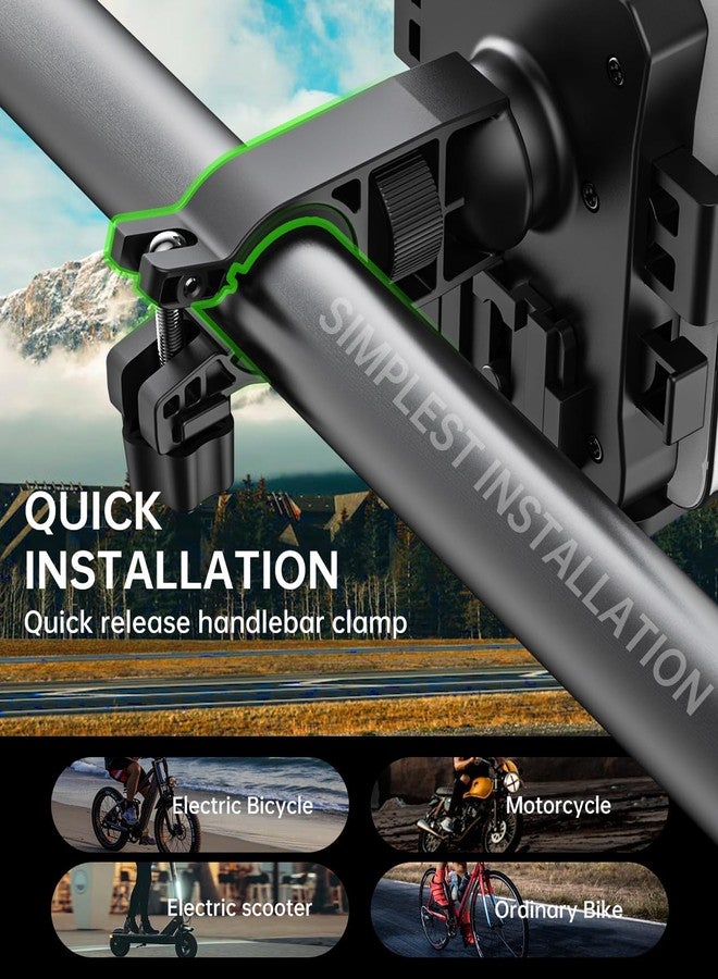 amzluv bike phone mount, bike phone mount, motorcycle phone holder, secure bike handlebar phone holder, bike phone holder for bike and motorcycle, bike accessories quality - Image 3