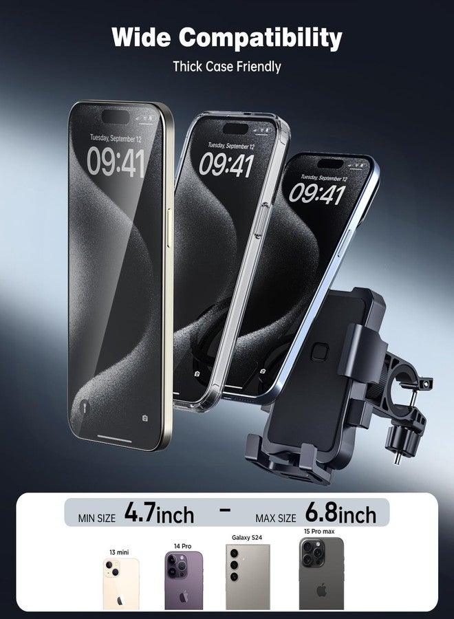 amzluv bike phone mount, bike phone mount, motorcycle phone holder, secure bike handlebar phone holder, bike phone holder for bike and motorcycle, bike accessories quality - Image 4