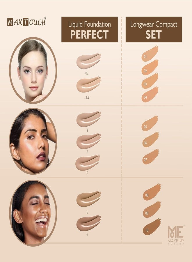 Max Touch MaxTouch Photofinish Foundation Lightweight Full Matte Coverage Waterproof and Long Lasting Liquid Foundation (2495-07) - Image 3