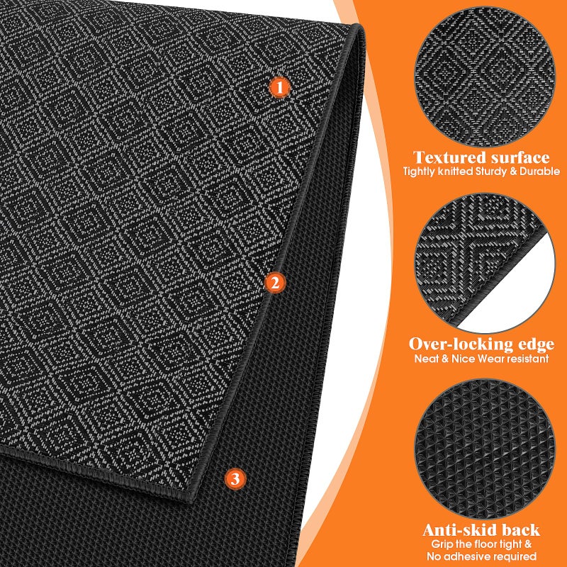 KMAT Office Chair Mat, 36x48in Heavy Duty Hardwood/Tile Floor Protector, Floor Mat Computer Desk Mat for Rolling Chairs, Work, Study, Office, Black - Image 3