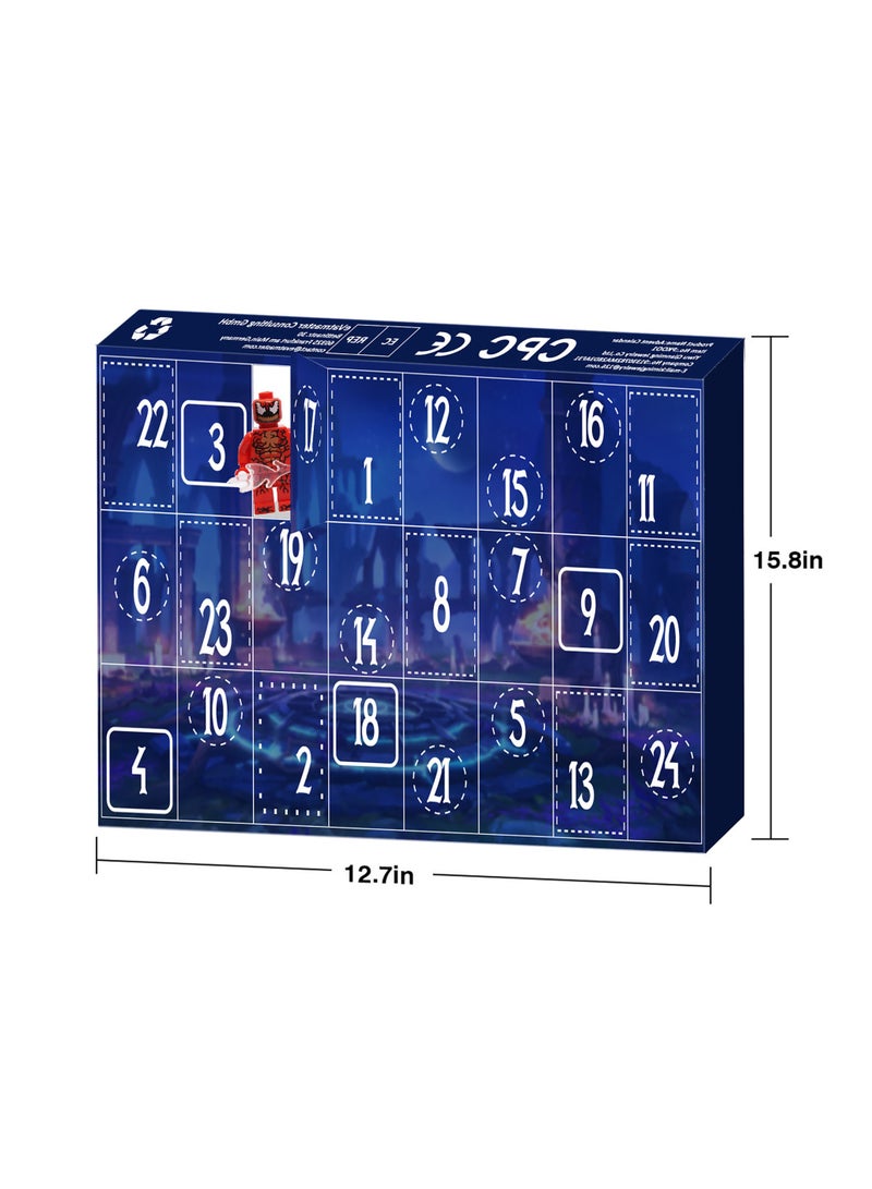 general 24 Avengers cute cartoon minifigure toys, 24 digital countdown mystery box building blocks, perfect for fans children's birthday party gifts - Image 2