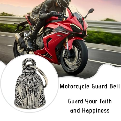 CartHome 4 Pcs Guardian Bell Set, Angle Guardian Bell for Bike Car Motorcycles Guardian Bells Keychain Suitable Custom Bike Builds Motorcycle Handlebars Bicycle Frames Trip Essentials Handlebars - Image 3