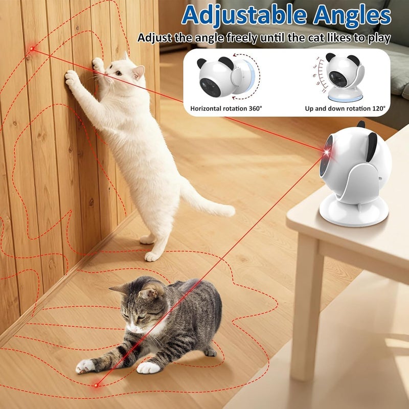 Laser Cat Toys for Indoor Cats, Automatic Cat Laser Toy with Random Trajectory, Suction Cup Design, Run Quiet, USB Rechargeable, 3 Speed Modes & Smart Standby - Image 5