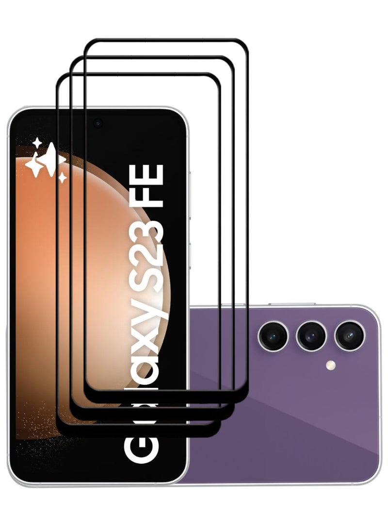 ACLIX 3 Pieces Antistatic ESD Dustproof Premium Quality High Definition Tempered Glass Screen Protector Designed For Samsung Galaxy S23 FE - Image 1