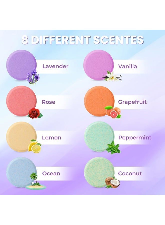 CalmNFiz Shower Steamers 8 Scents - Shower & Bath Bombs with Organic & Natural Fragrances for Teens and Adults - Birthday, Mother's Day Gift for Women Who Have Everything（Purple） - Image 2