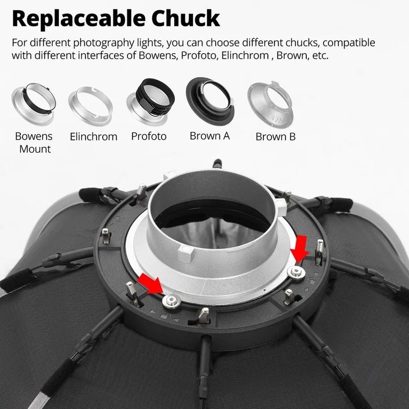 أمبيتيفول صندوق إضاءة ناعم Ambitful, 90cm Flash Bracket - Image 4