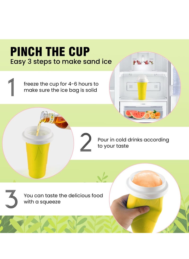 Cool Baby - COOLBABY Magic Quick Frozen Smoothies Cup Cooling Cup Double Layer Squeeze Slushy Maker Cup Cool Stuff Gifts for Kids - Image 1