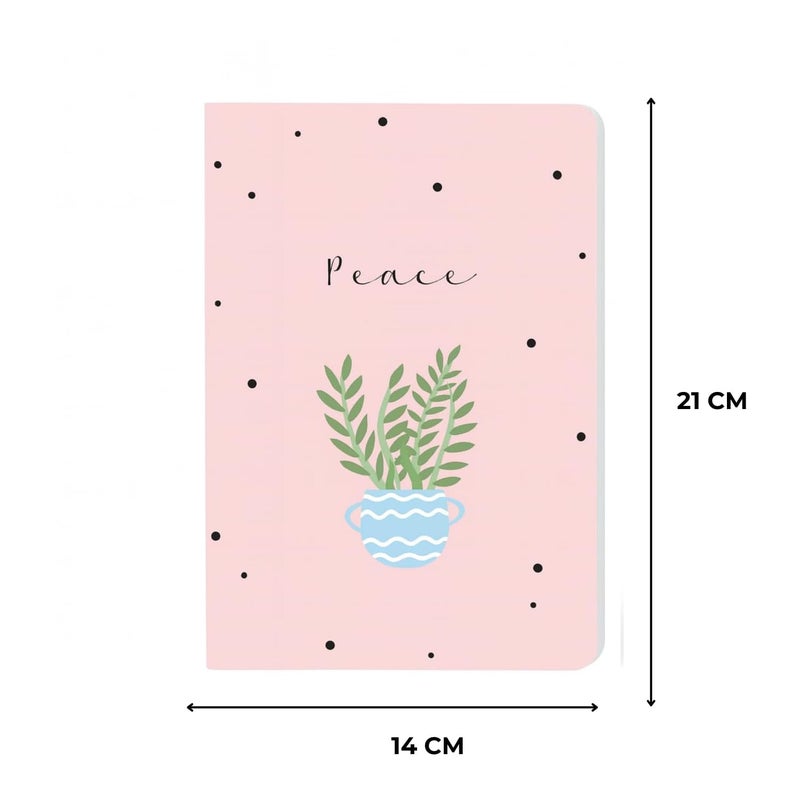 Articious Slim Diary, 14 cm x 21 cm Notebook Hardbound, Lightweight, Multi Colours Diaries (96 Pages, 80 GSM) (Pink, Set of 1) - Image 4