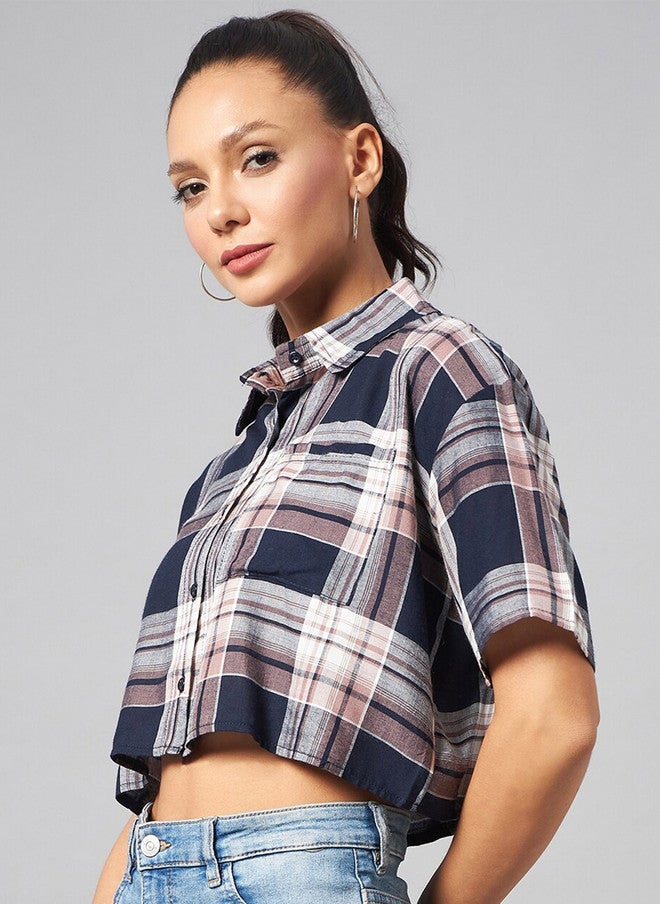 CHIMPAAANZEE Tartan Checks Casual Shirt - Image 1