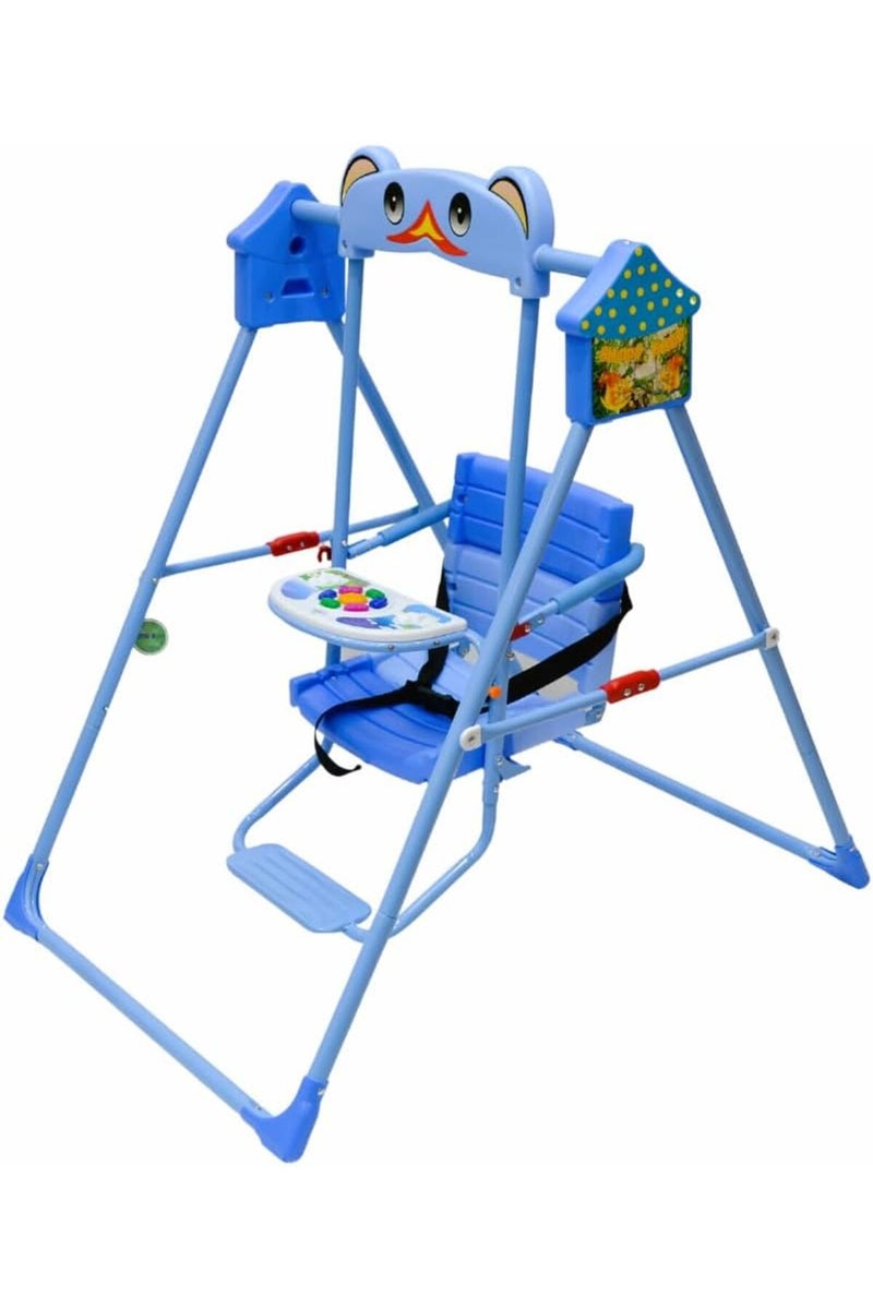 Rally Baby Swing with Safety Seat for Kids, Blue - Image 4