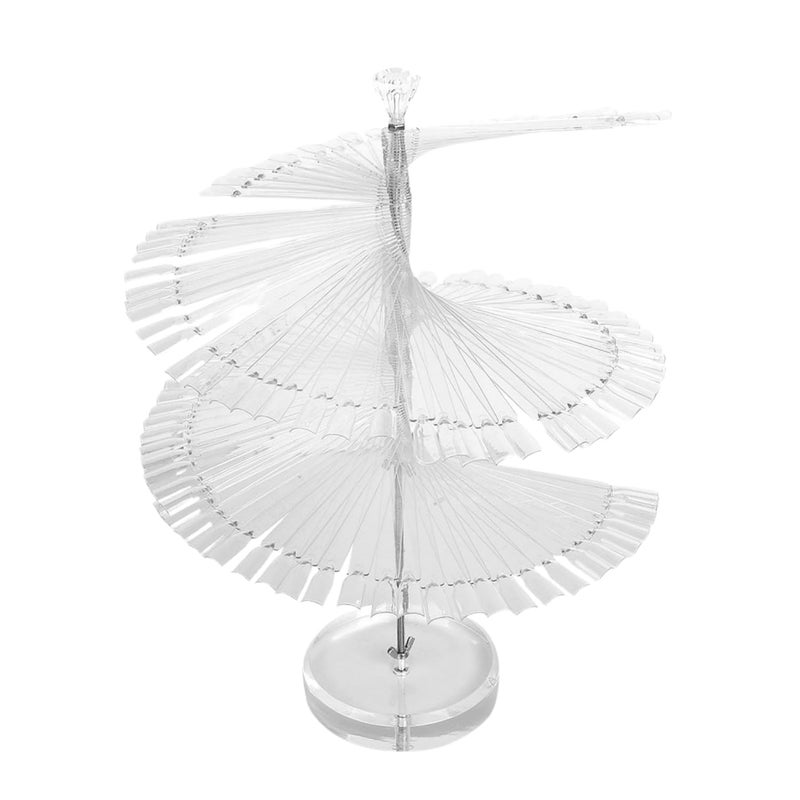 NYSA Transparent False Nail Practice Tips Nail Art Color Chart Display Stand False Nail Display Shelf Display Stand for Salon Nail Polish Gel Show Display Board for Beginners Professionals Pack of 120 Pcs - Image 1