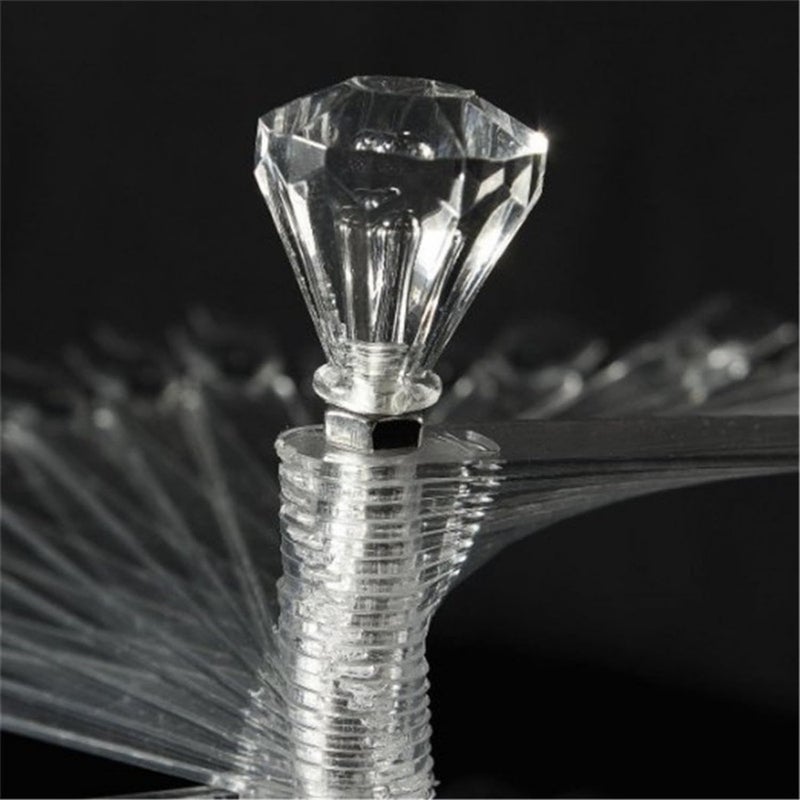 NYSA Transparent False Nail Practice Tips Nail Art Color Chart Display Stand False Nail Display Shelf Display Stand for Salon Nail Polish Gel Show Display Board for Beginners Professionals Pack of 120 Pcs - Image 4