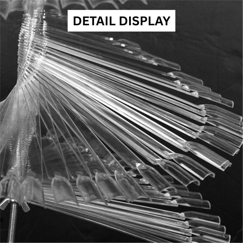 NYSA Transparent False Nail Practice Tips Nail Art Color Chart Display Stand False Nail Display Shelf Display Stand for Salon Nail Polish Gel Show Display Board for Beginners Professionals Pack of 120 Pcs - Image 5