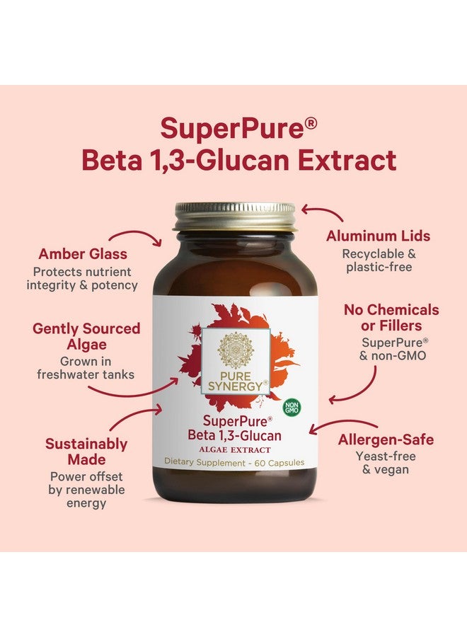 بيور سينرجي مستخلص بيتا ١,٣-جلوكان سوبر بيور من بيور سينرجي | ٥٠٠ ملغ من بيتا ١,٣-جلوكان من الطحالب | مستخلص موحد خالٍ من الخميرة، غير معدل وراثيًا | يدعم صحة المناعة والهضم (٦٠ كبسولة) - Image 3