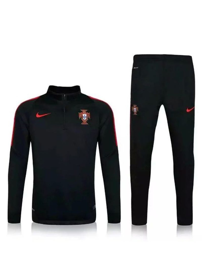 Generic Classic Color Block Men's Athletic 2Pcs Tracksuit Set Casual Full-Zip Sweatsuits Long Sleeve Hoodie And Jogging Pants Set For Gym Workout Running  - Image 2