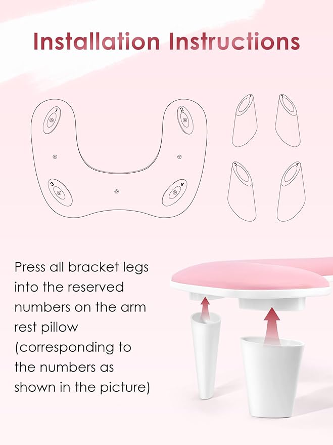 LIONVISON Nail Arm Rest Hand Pillow Leather Nail Stand Nail Hand Rest White Manicure Cushion Arm Rest for Nails NonSlip Foot Cushion for Nail Art Salon - Image 4