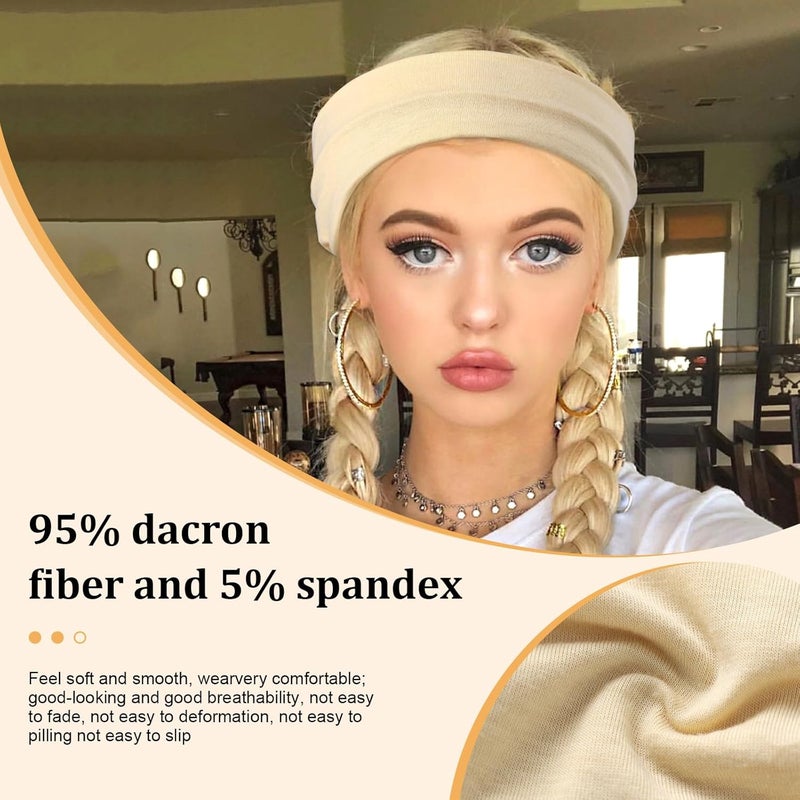 Luuao 12 Pcs Stretchy Sport Headbands for Women,Absorbed Sport Headband Soft Twist Knotted Headbands for Yoga, Workout Daily Life - Image 3