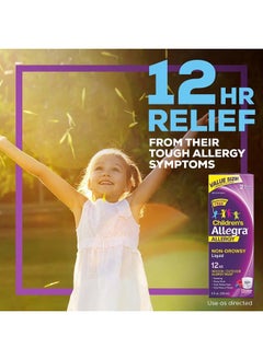 Allegra Children's 12HR Allergy Relief Non-drowsy Antihistamine Liquid, Berry Flavor, Alcohol-Free & Dye-Free, Fexofenadine HCl, 8 oz.  - Image 5