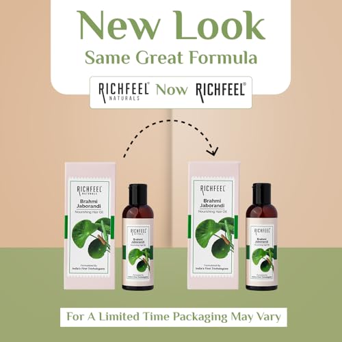Richfeel Brahmi Jaborandi Hair Oil | Controls Hair Fall | Promotes Hair Growth | Trichologist Developed Formula | For Men & Women | No Mineral Oils or Silicones | 80 ML – Pack of 2 - Image 2
