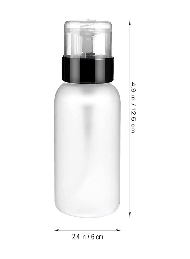 THR3E STROKES Nail Polish Remover Bottle, Push Down Pump Acetone Dispenser, Empty Makeup Acetone Containers (Pack of 1, Clear) MIX COLOUR - Image 2