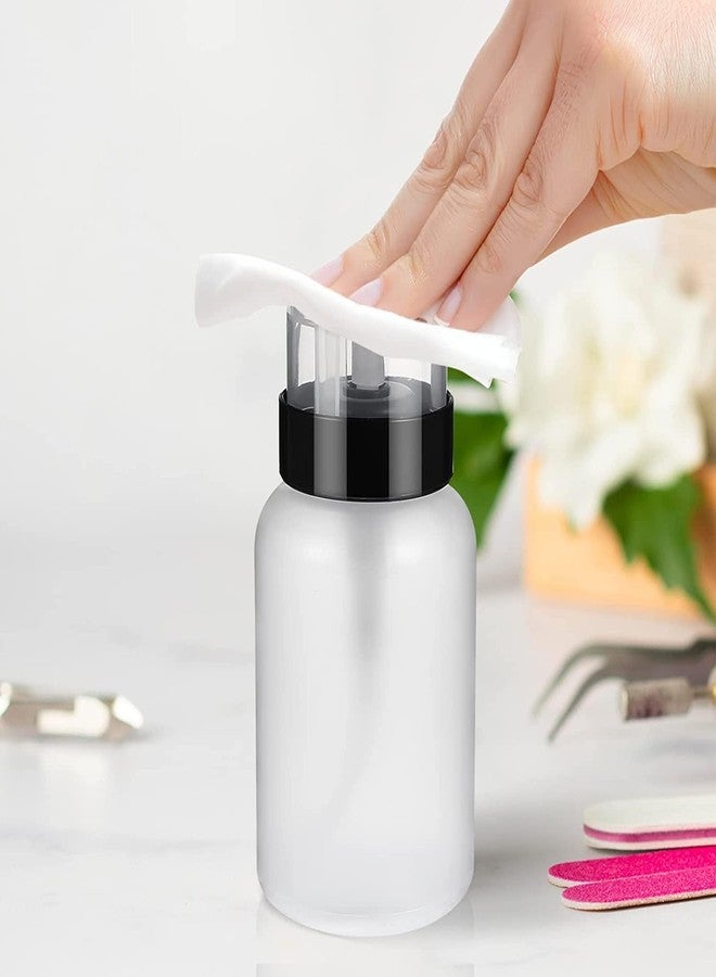 THR3E STROKES Nail Polish Remover Bottle, Push Down Pump Acetone Dispenser, Empty Makeup Acetone Containers (Pack of 1, Clear) MIX COLOUR - Image 3