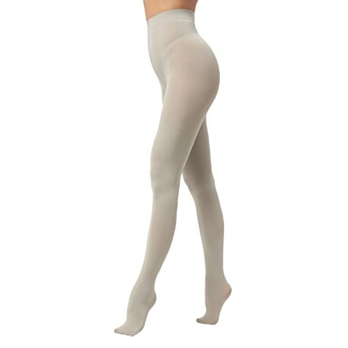 EVERSWE Women's 80 Den Soft Opaque Tights, Women's Tights (L/XL, Grey) - Image 3