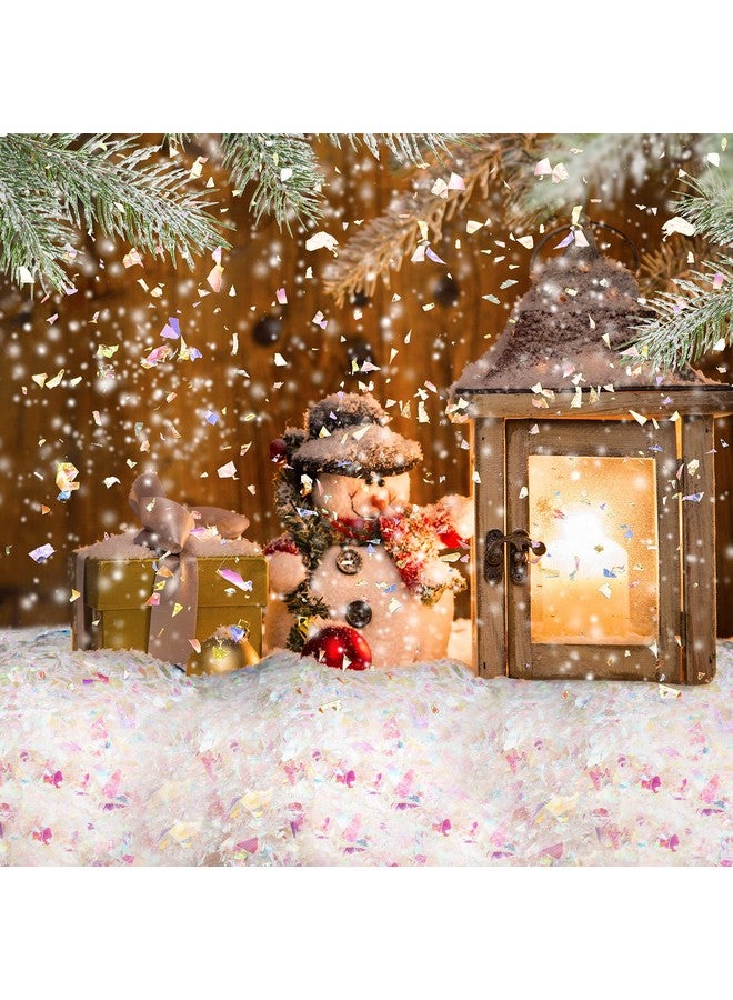 Kasyat Christmas Twinkles Snow Fake Snow Decoration Craft Snow Artificial Flake Fake Snow Powder Filler for Christmas Party Decoration Supplies (AB Color,150 g) - Image 5