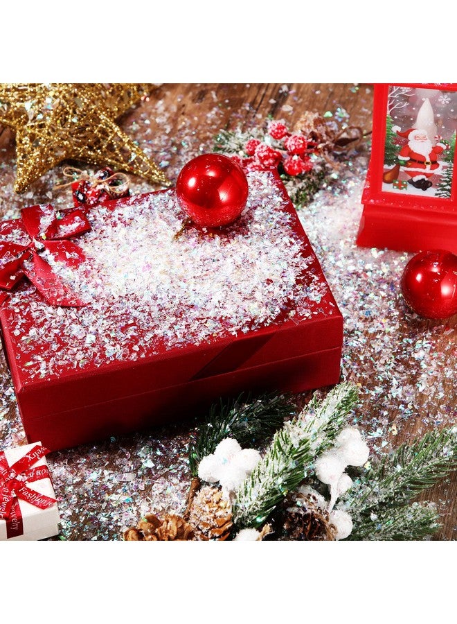 Kasyat Christmas Twinkles Snow Fake Snow Decoration Craft Snow Artificial Flake Fake Snow Powder Filler for Christmas Party Decoration Supplies (AB Color,150 g) - Image 4