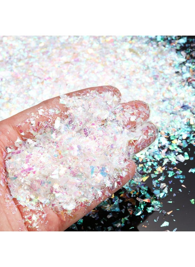 Kasyat Christmas Twinkles Snow Fake Snow Decoration Craft Snow Artificial Flake Fake Snow Powder Filler for Christmas Party Decoration Supplies (AB Color,150 g) - Image 3