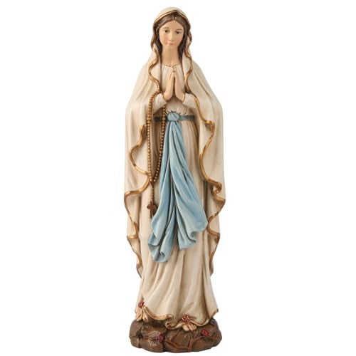 BC BUILDCLASSIC BC Catholic Our Lady of Lourdes Statue, Blessed Virgin Mary Mother Figure, Inspirational Home décor, Religious Gift to Mom, 6" H, Renaissance Sculpture Handmade by Buildclassic - Image 1