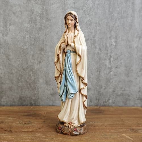 BC BUILDCLASSIC BC Catholic Our Lady of Lourdes Statue, Blessed Virgin Mary Mother Figure, Inspirational Home décor, Religious Gift to Mom, 6" H, Renaissance Sculpture Handmade by Buildclassic - Image 4
