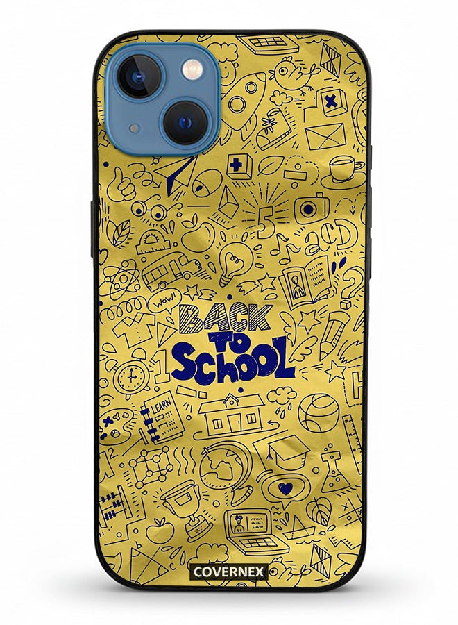 Covernex Apple iPhone 13 Protective Case Cover Printed Featuring Doodle Art Back To School - Image 2