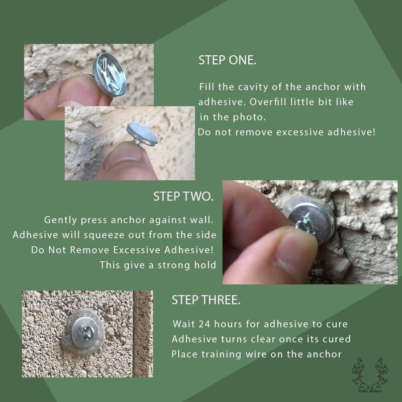 Trellis Anchors 50 قطعة من المراسي للعرائش، النباتات المتسلقة، شريط الإضاءة (50) - Image 2