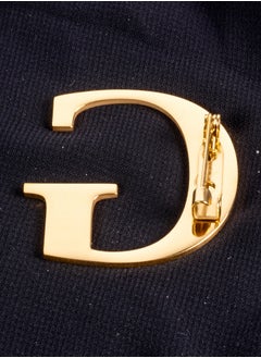 The Black Pearl Accessories "G" Letter Stainless Steel Golden Brooch  - Image 2