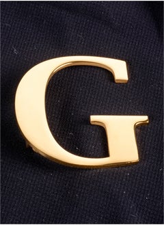 The Black Pearl Accessories "G" Letter Stainless Steel Golden Brooch  - Image 1